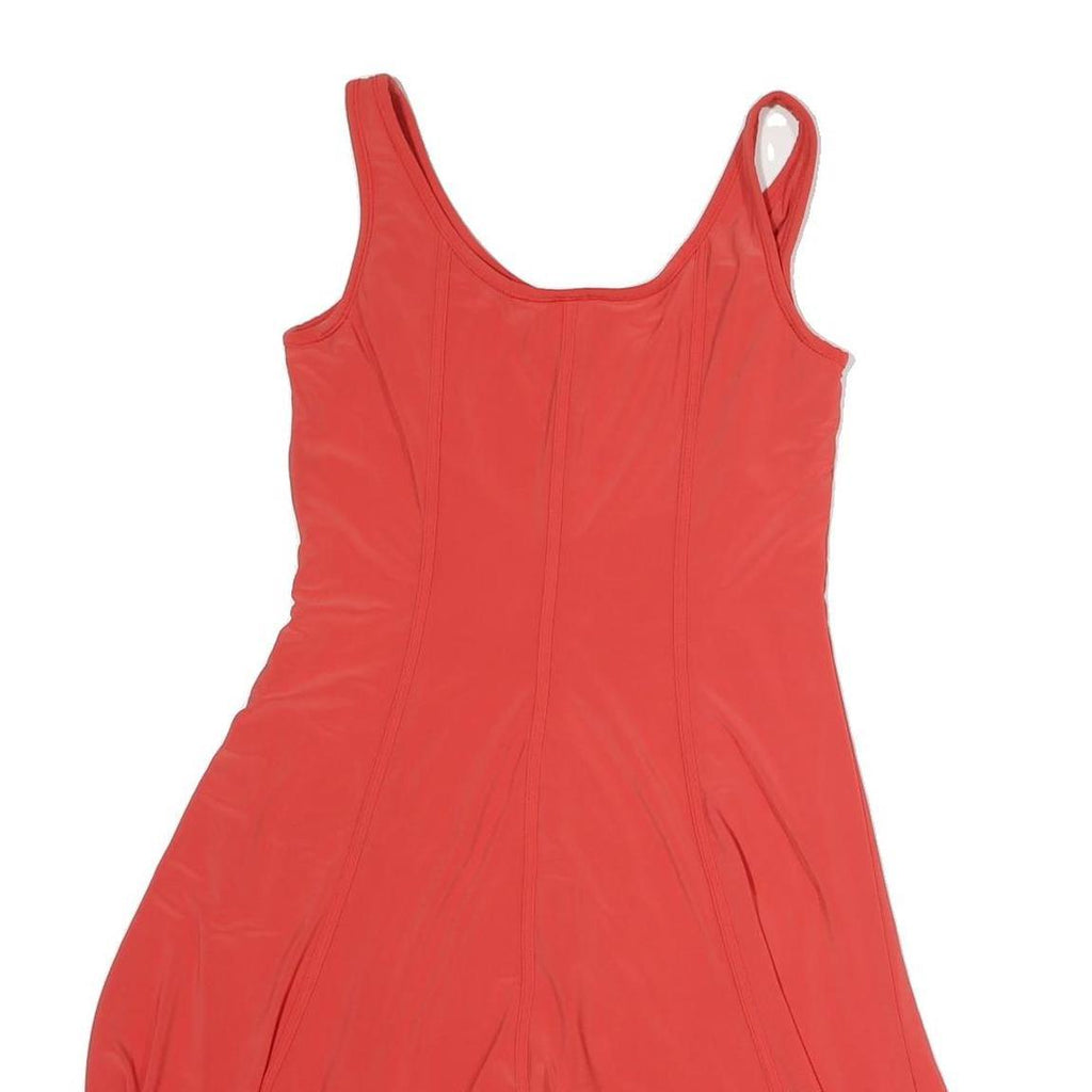 LAUREN RALPH LAUREN Womens Red Fit & Flare Polyester Sleeveless Knee Length UK 6