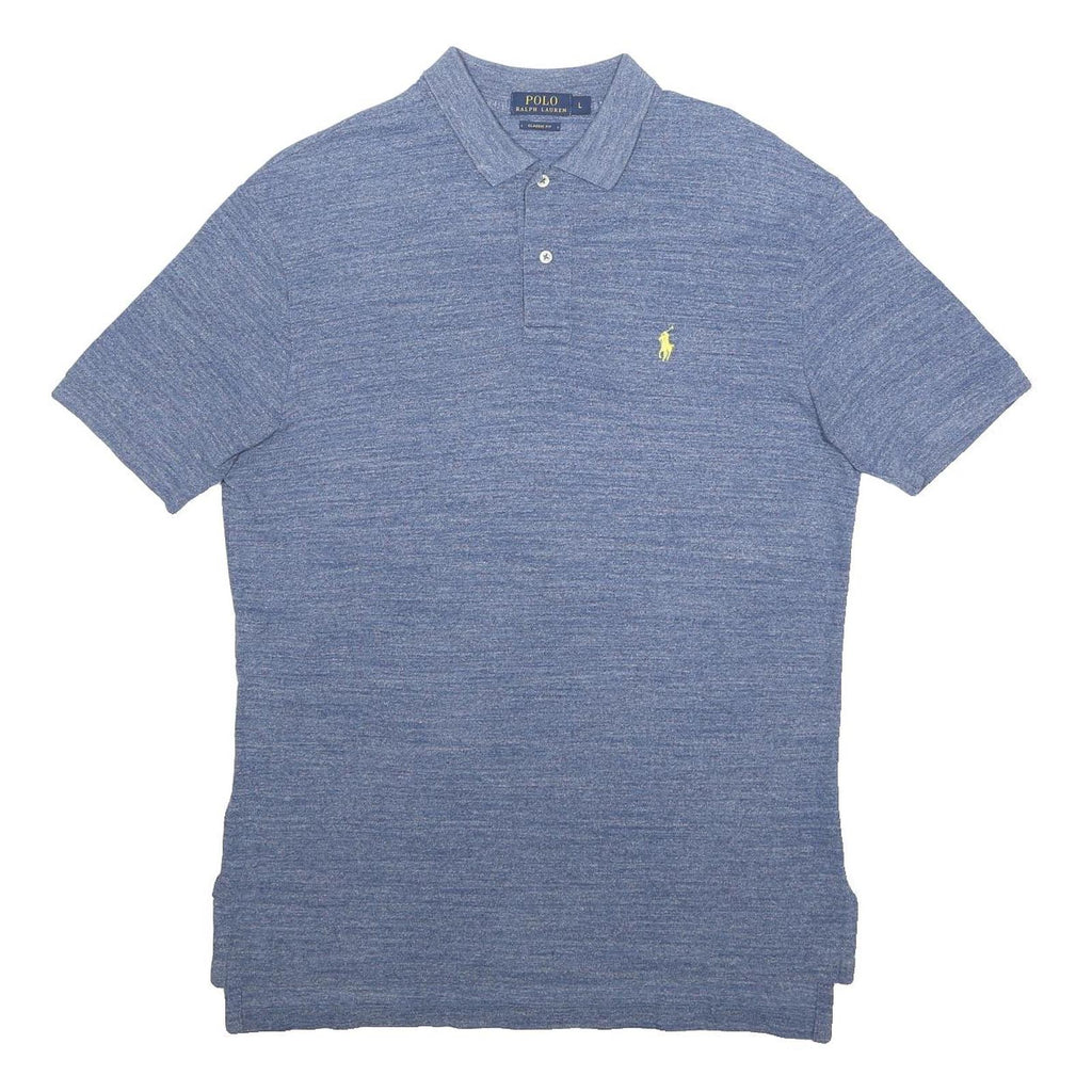 POLO RALPH LAUREN Mens Blue Classic Fit Short Sleeve Cotton Polo Shirt L