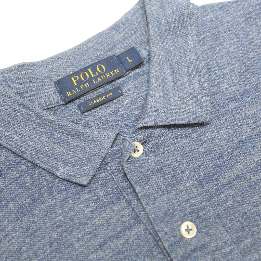 POLO RALPH LAUREN Mens Blue Classic Fit Short Sleeve Cotton Polo Shirt L