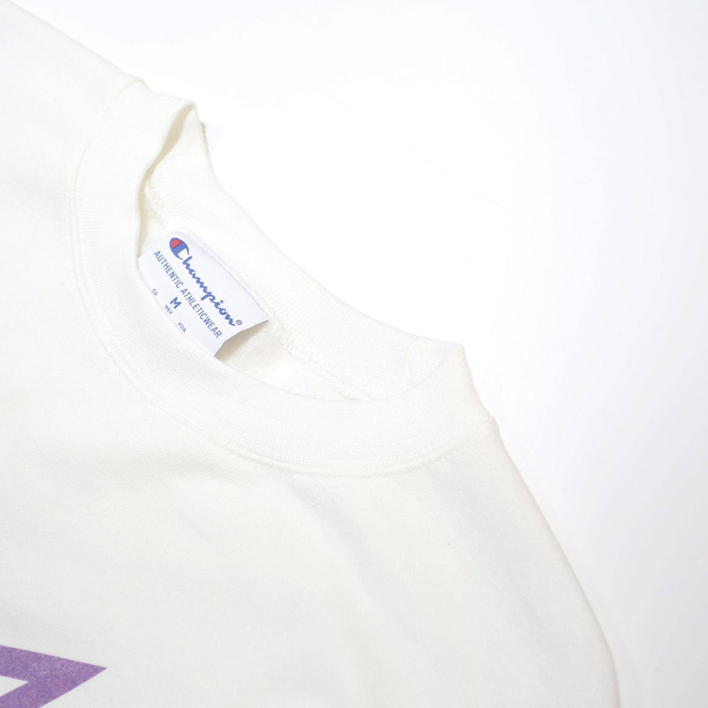 CHAMPION Mens White Sac Town Basketball Crew Neck M Sweatshirt Cotton Blend