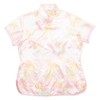 SQUIRREL Womens Printed Top Pink V-Neck Floral L
