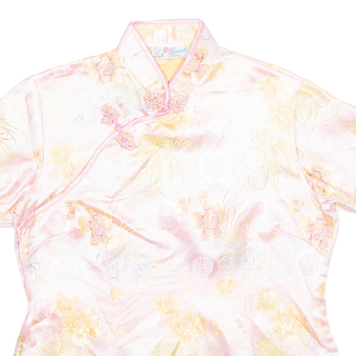 SQUIRREL Womens Printed Top Pink V-Neck Floral L