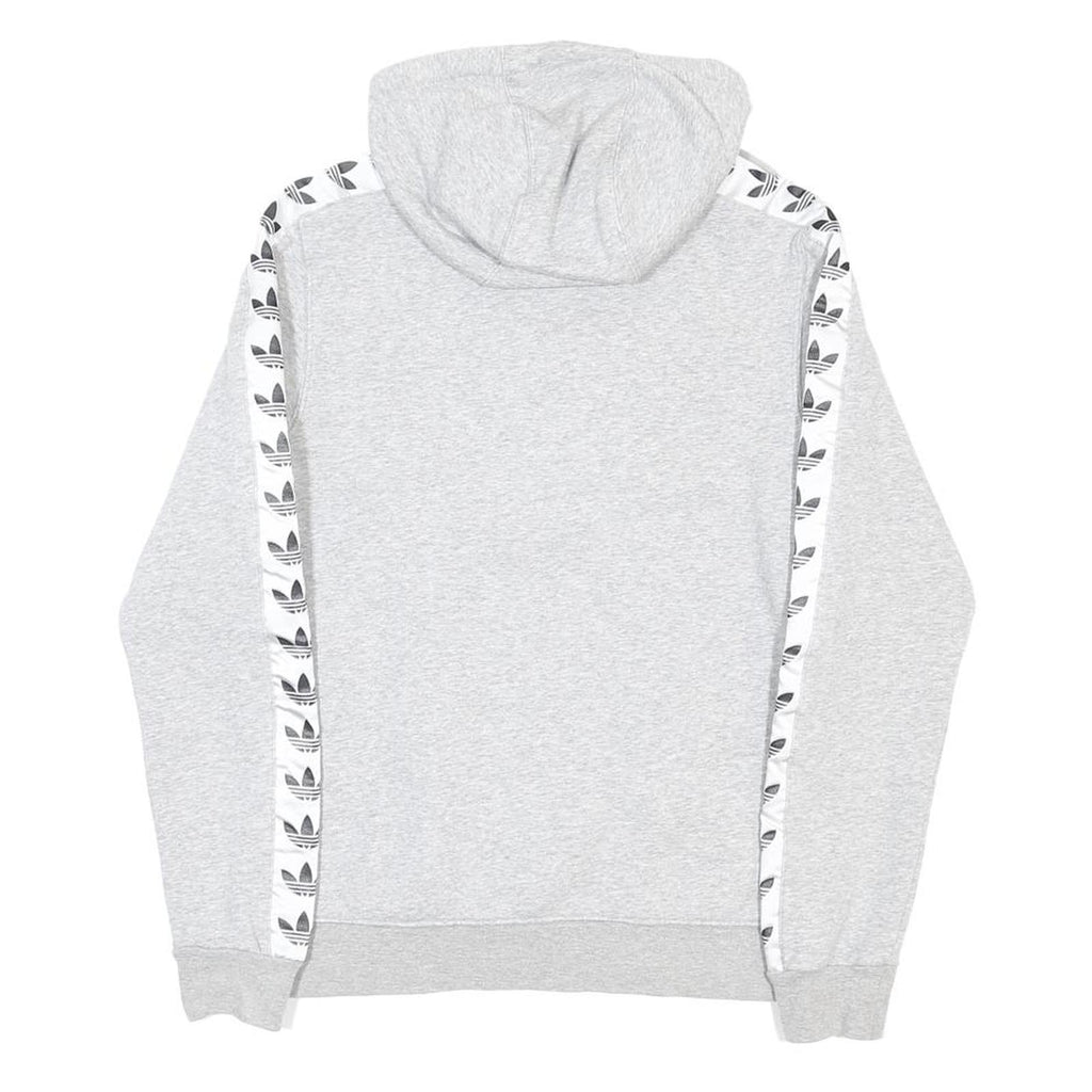 ADIDAS Womens Grey Hoodie XS Cotton Blend ¼ Zip Casual Sportswear