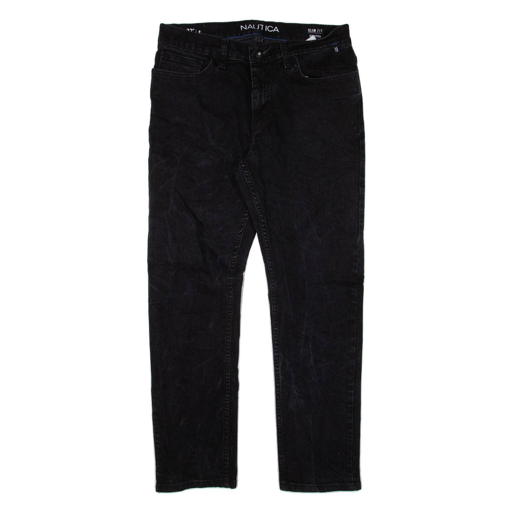 NAUTICA Mens Jeans Black Slim Straight W32 L27