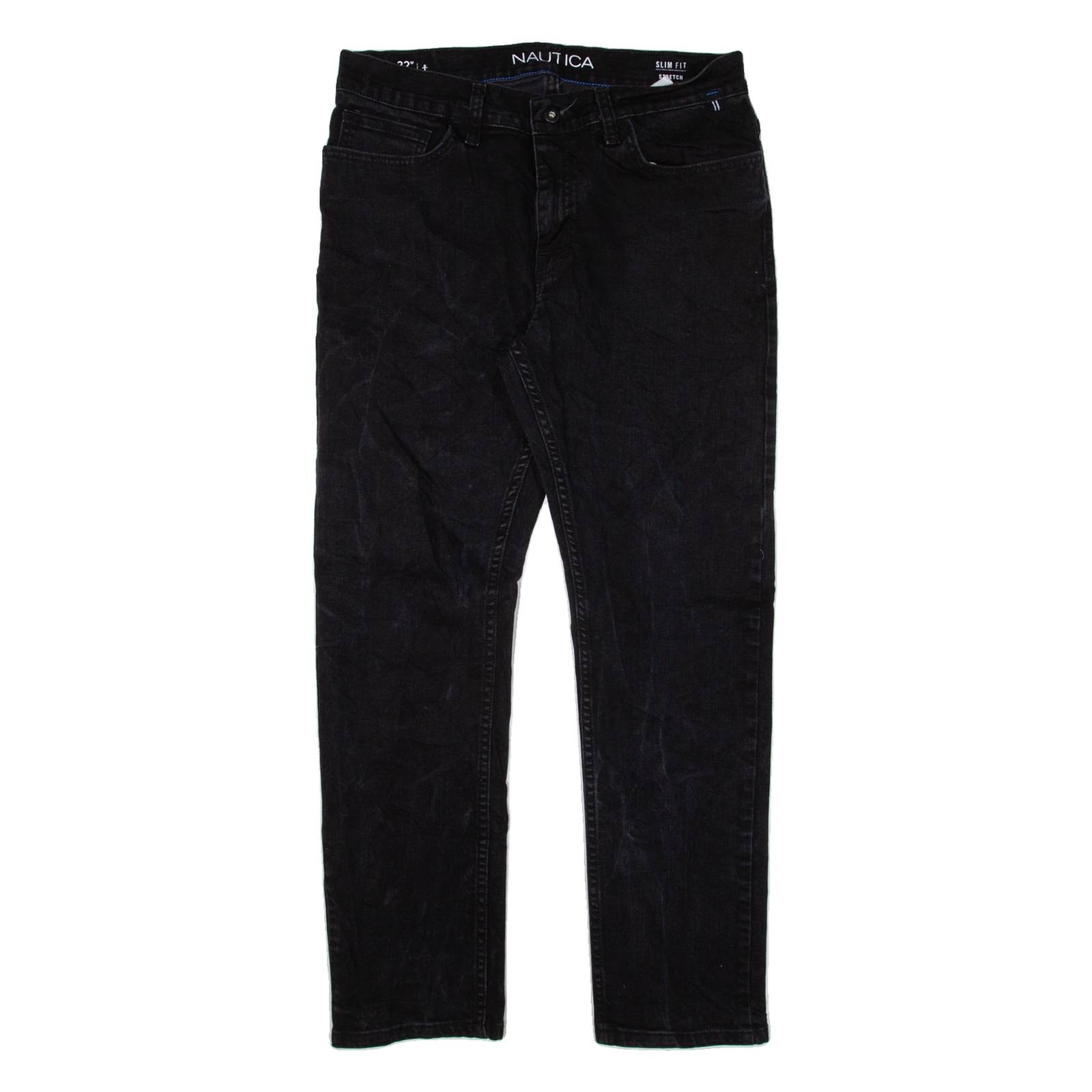 NAUTICA Mens Jeans Black Slim Straight W32 L27