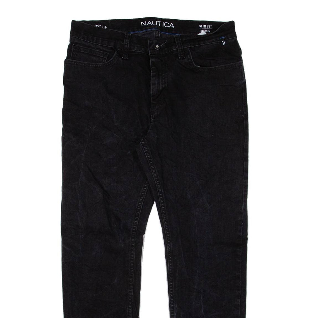 NAUTICA Mens Jeans Black Slim Straight W32 L27