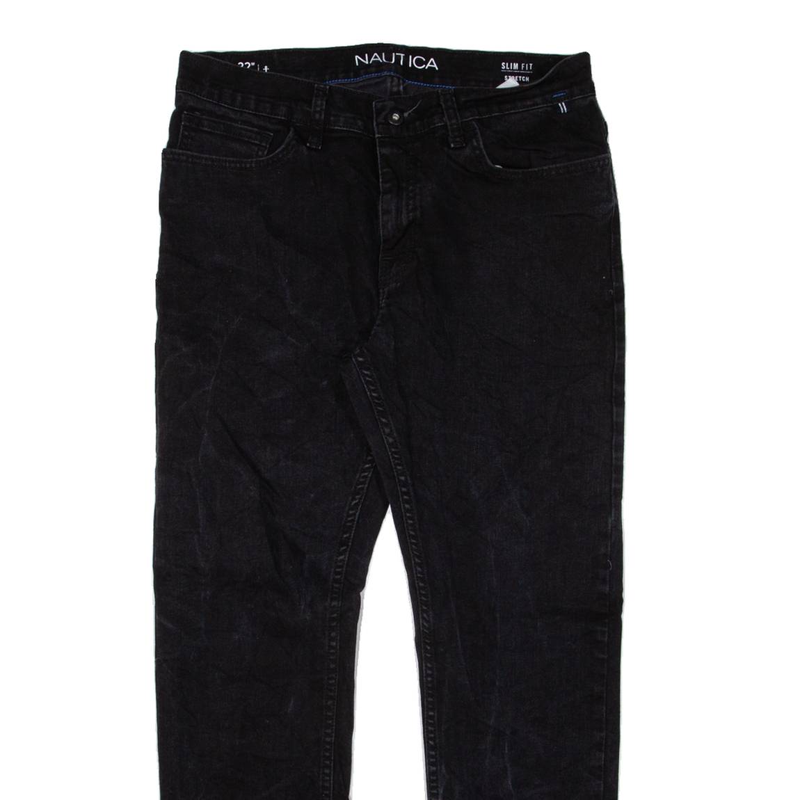 NAUTICA Mens Jeans Black Slim Straight W32 L27