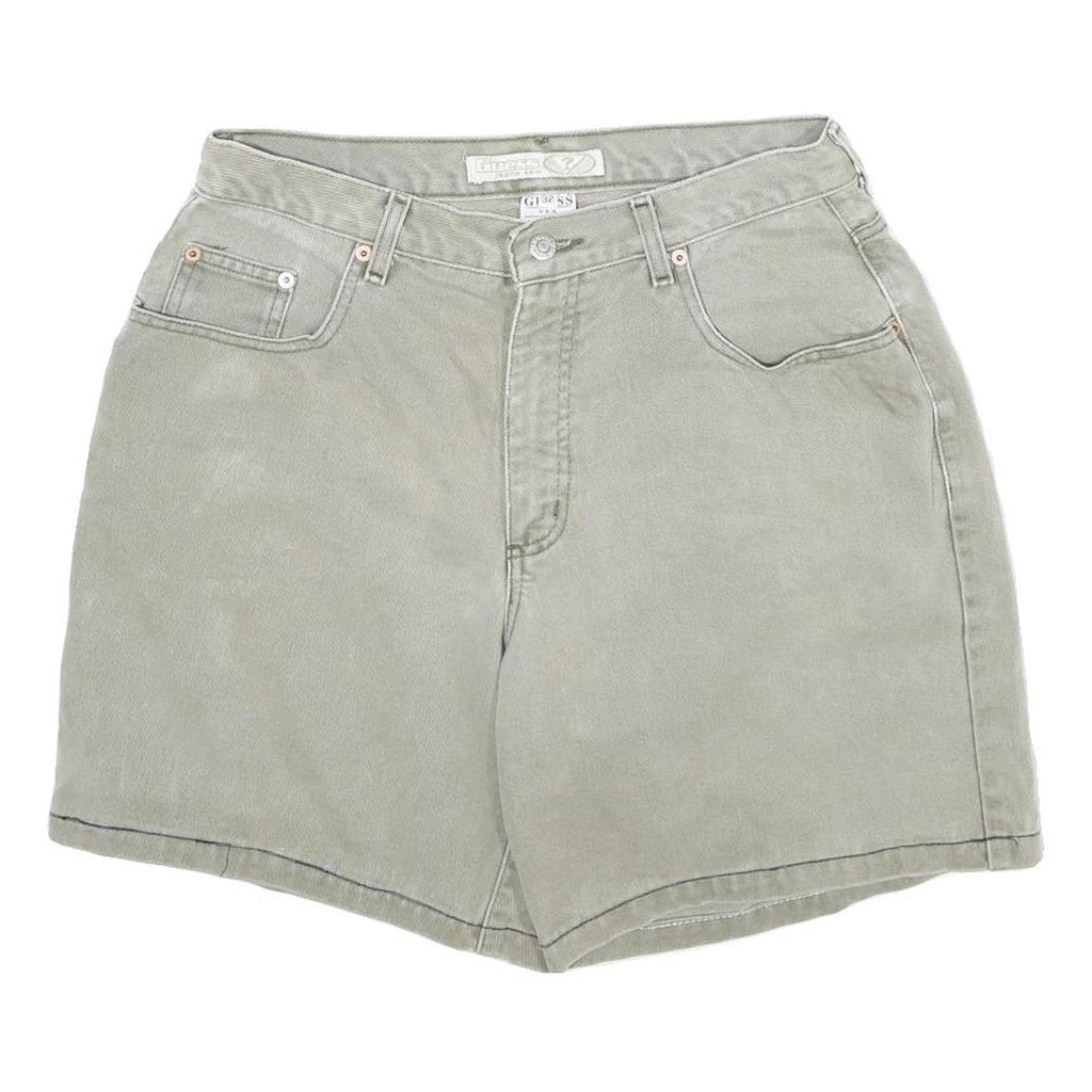 GUESS Womens Shorts Grey Casual Cotton M W32 Classic Stylish