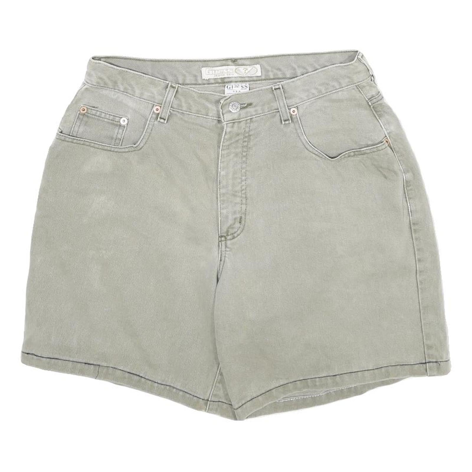 GUESS Womens Shorts Grey Casual Cotton M W32 Classic Stylish