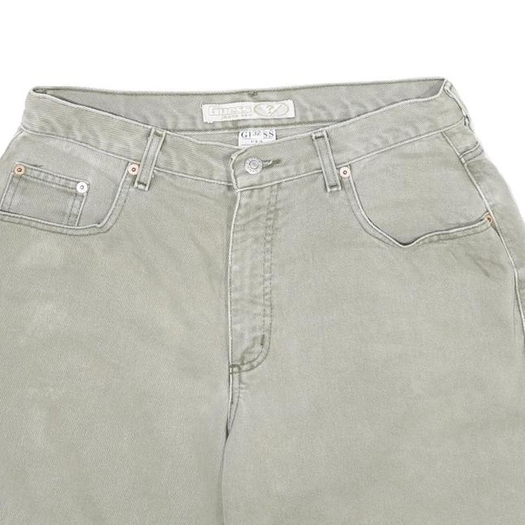 GUESS Womens Shorts Grey Casual Cotton M W32 Classic Stylish