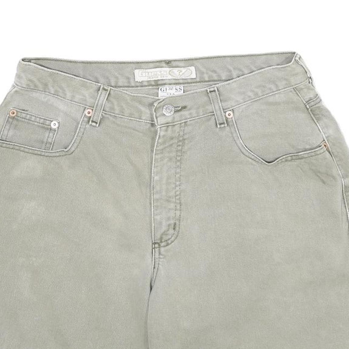 GUESS Womens Shorts Grey Casual Cotton M W32 Classic Stylish