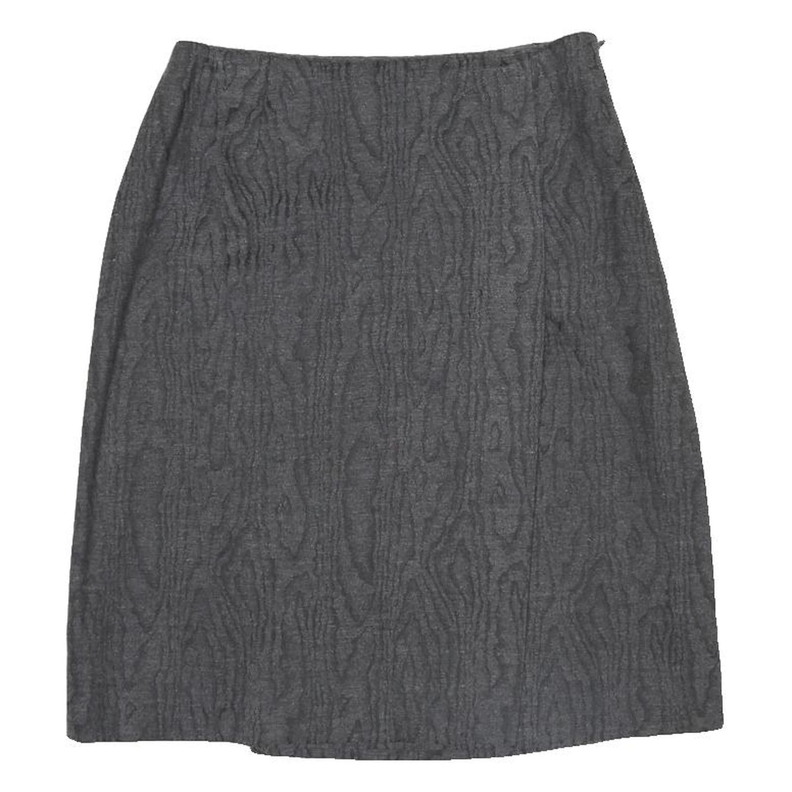 VERSACE JEANS COUTURE Womens Grey Mini Viscose Blend Textured Skirt Size S