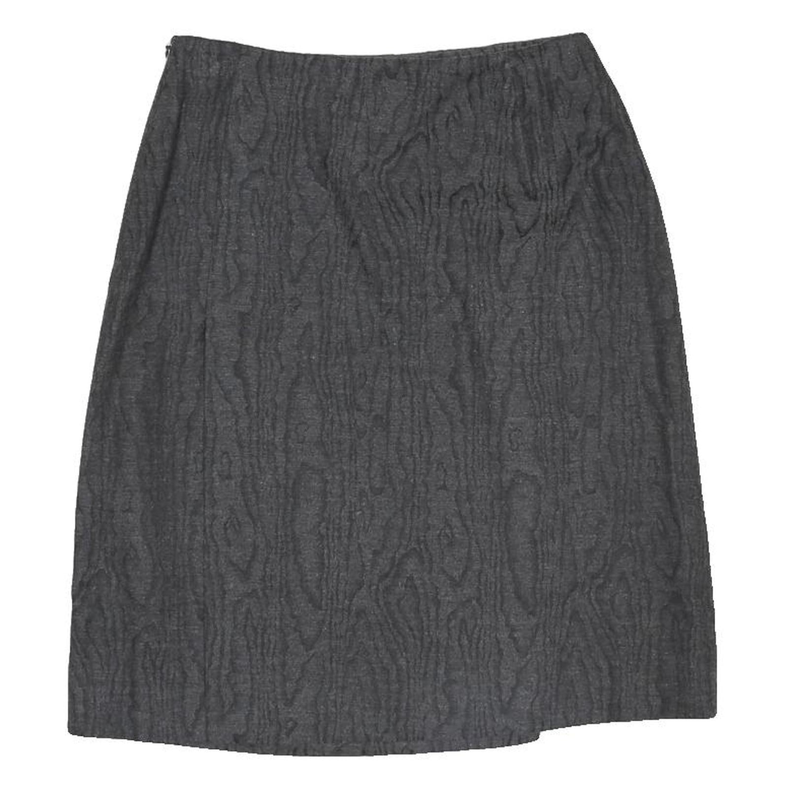 VERSACE JEANS COUTURE Womens Grey Mini Viscose Blend Textured Skirt Size S