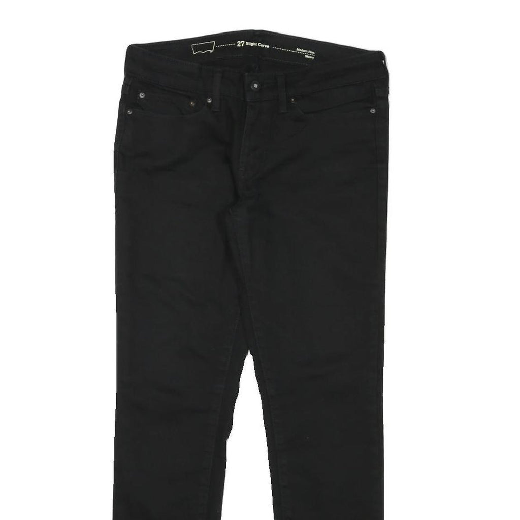 LEVI'S Womens Black Slim Skinny Denim Dark W28 L27 Zip Cotton Blend Jeans