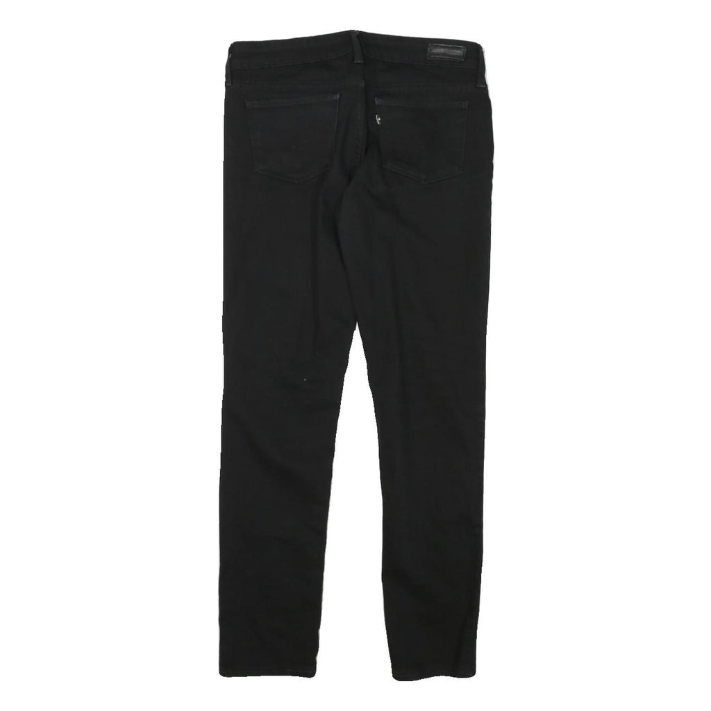 LEVI'S Womens Black Slim Skinny Denim Dark W28 L27 Zip Cotton Blend Jeans