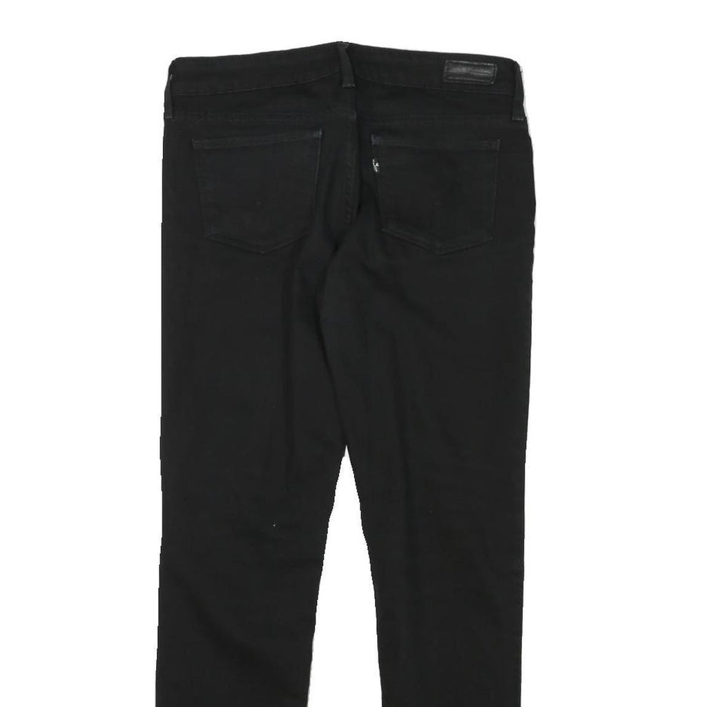 LEVI'S Womens Black Slim Skinny Denim Dark W28 L27 Zip Cotton Blend Jeans