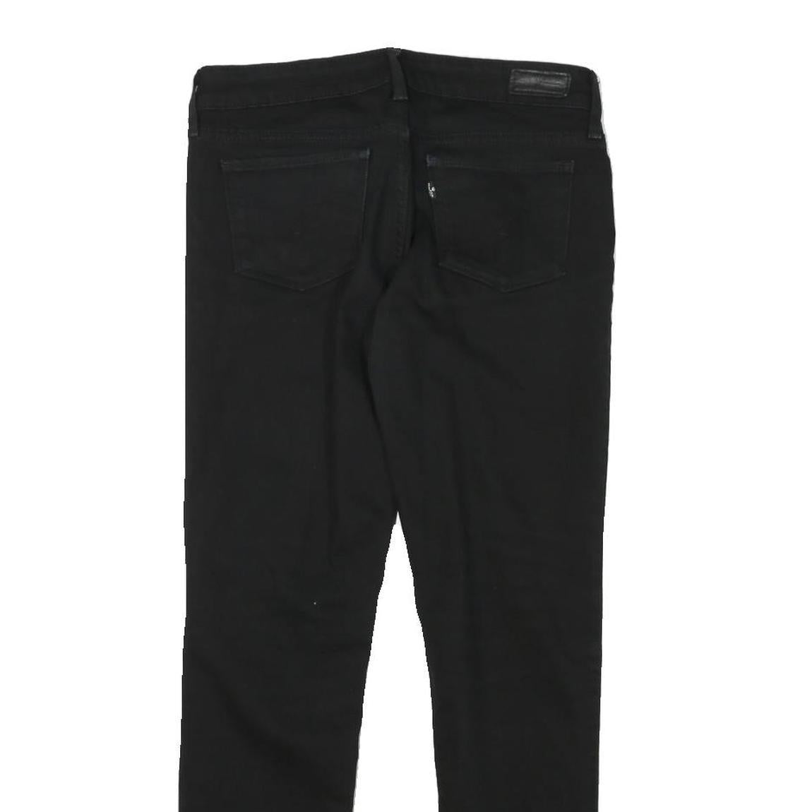 LEVI'S Womens Black Slim Skinny Denim Dark W28 L27 Zip Cotton Blend Jeans