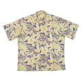 PIERRE CARDIN Mens Hawaiian Shirt Blue Floral L