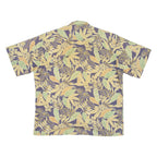 PIERRE CARDIN Mens Hawaiian Shirt Blue Floral L