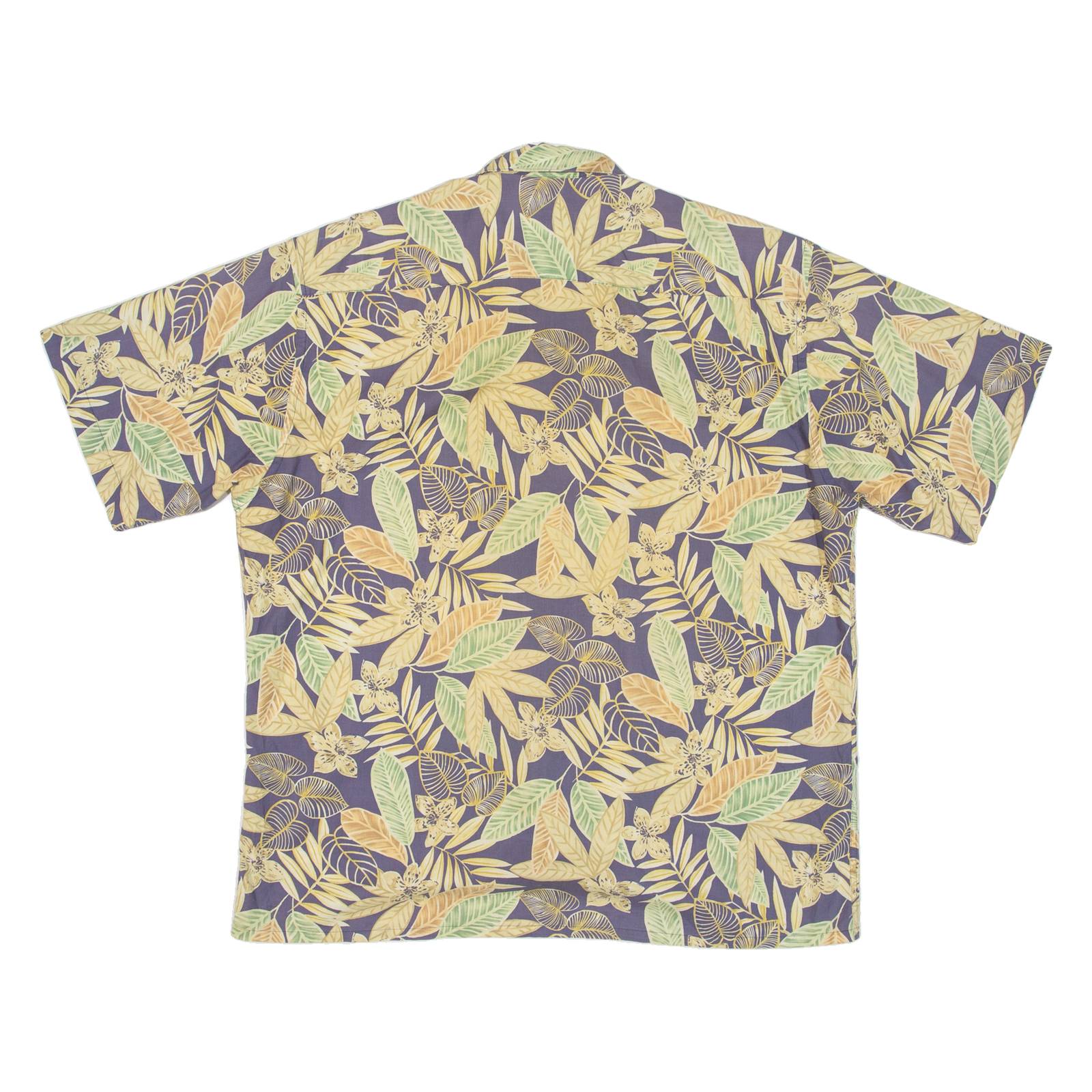 PIERRE CARDIN Mens Hawaiian Shirt Blue Floral L