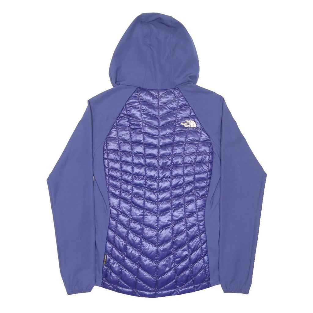 THE NORTH FACE Womens Blue Nylon Jacket M Quilted Padded Hooded Zip Outdoor