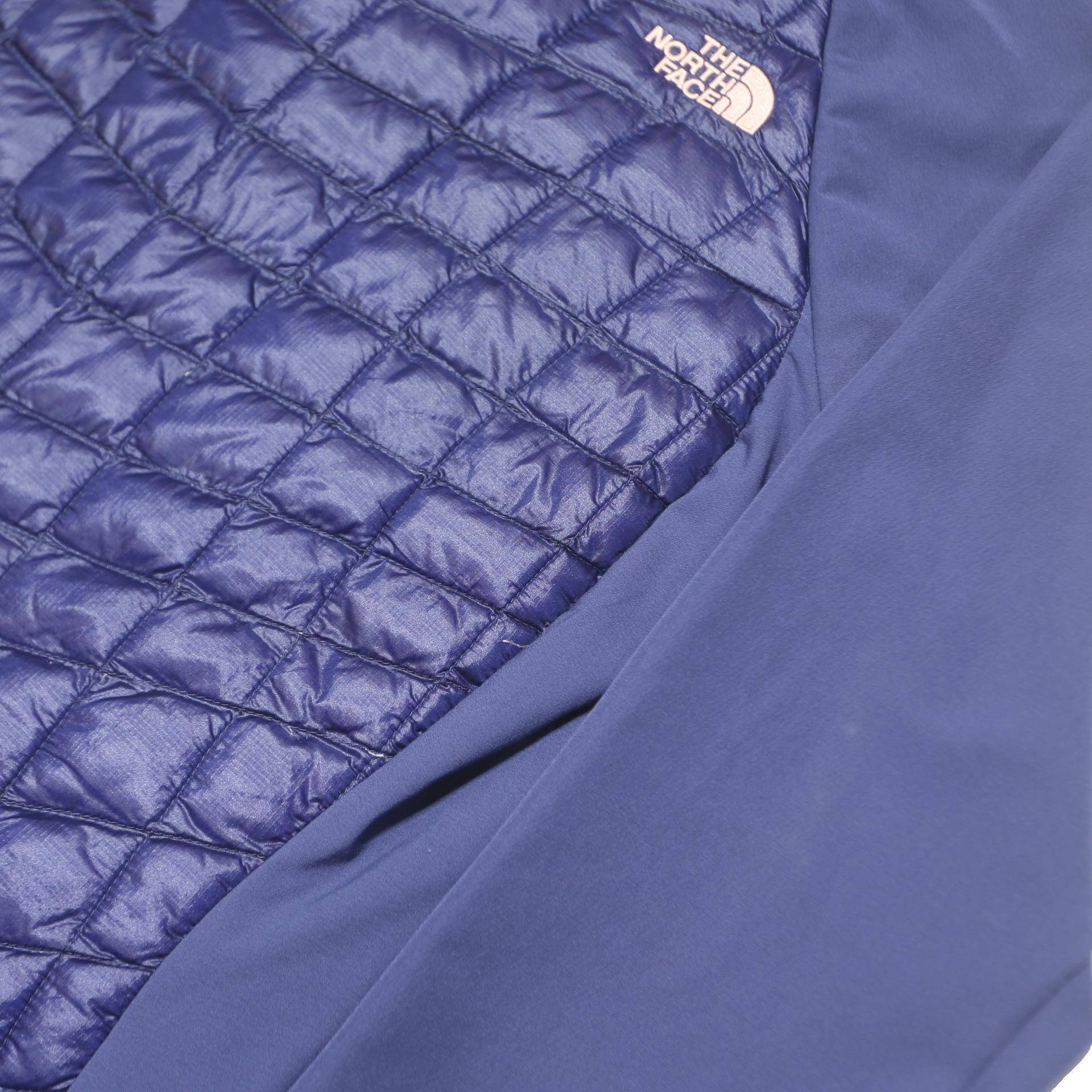 THE NORTH FACE Womens Blue Nylon Jacket M Quilted Padded Hooded Zip Outdoor