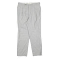 Womens Grey Wool Regular Fit Straight Trousers W30 L26 Classic Zip Closure