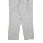 Womens Grey Wool Regular Fit Straight Trousers W30 L26 Classic Zip Closure