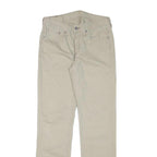 LEVI'S Mens Slim Beige Cotton Blend Trousers W29 L32 Zip Classic Straight Fit