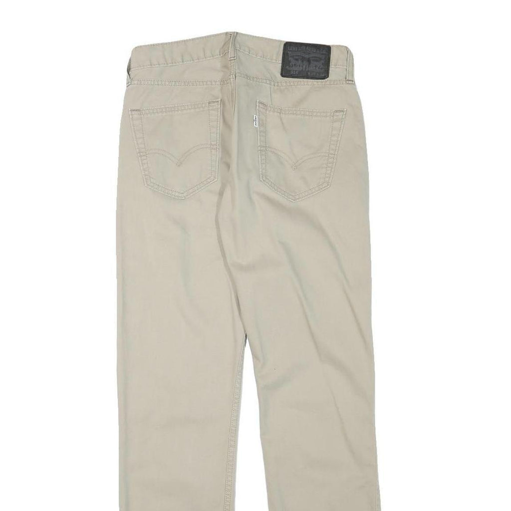 LEVI'S Mens Slim Beige Cotton Blend Trousers W29 L32 Zip Classic Straight Fit