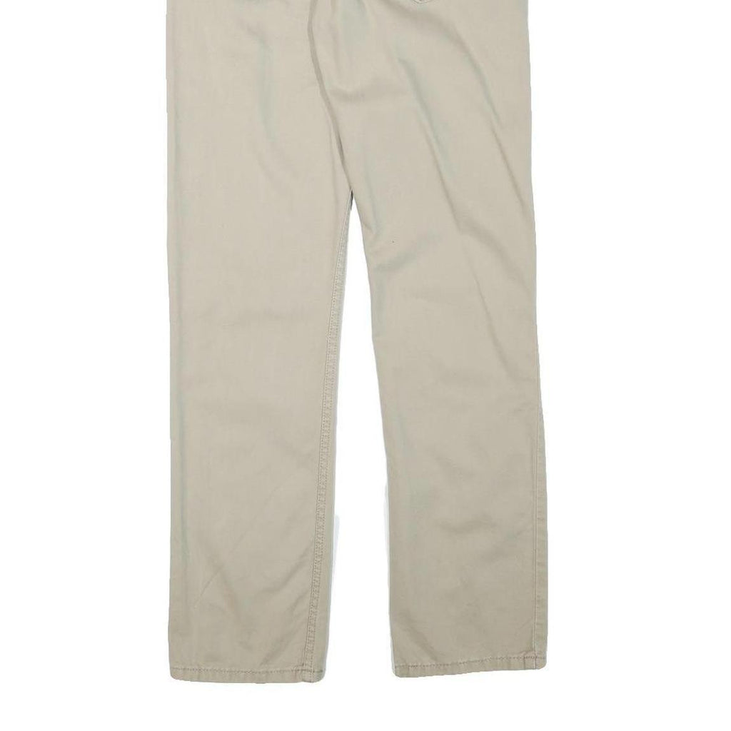 LEVI'S Mens Slim Beige Cotton Blend Trousers W29 L32 Zip Classic Straight Fit