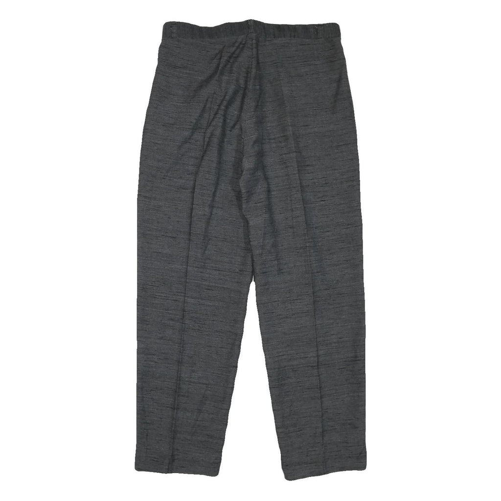 S.W.J Mens Cotton Blend Grey Regular Fit Straight Leg Trousers W32 L29 Classic