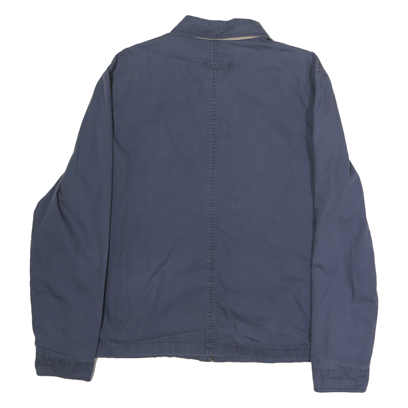 TOMMY HILFIGER Mens Blue XL Cotton Blend Jacket Zip Plain Lightweight Casual