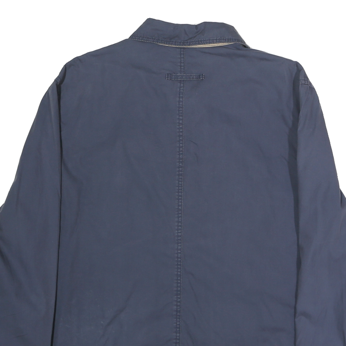 TOMMY HILFIGER Mens Blue XL Cotton Blend Jacket Zip Plain Lightweight Casual