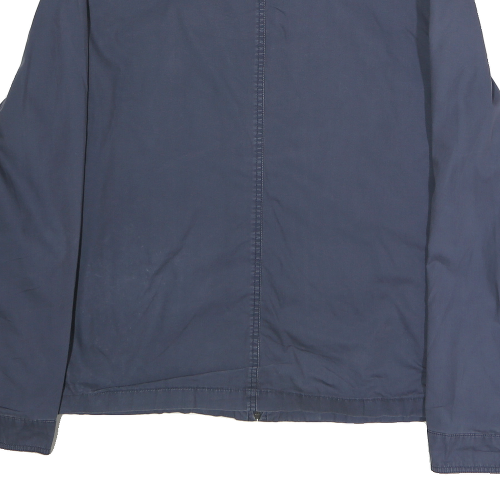 TOMMY HILFIGER Mens Blue XL Cotton Blend Jacket Zip Plain Lightweight Casual