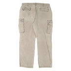 CARHARTT Mens Cotton Blend Beige Relaxed Cargo Trousers W39 L32 Workwear Zip
