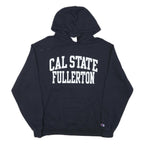 CHAMPION Mens Navy Blue Cal State Fullerton Hoodie L Casual Cotton Blend