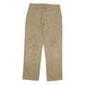 CARHARTT Mens Regular Fit Beige Cotton Blend Denim Zip W32 L30 Workwear Jeans