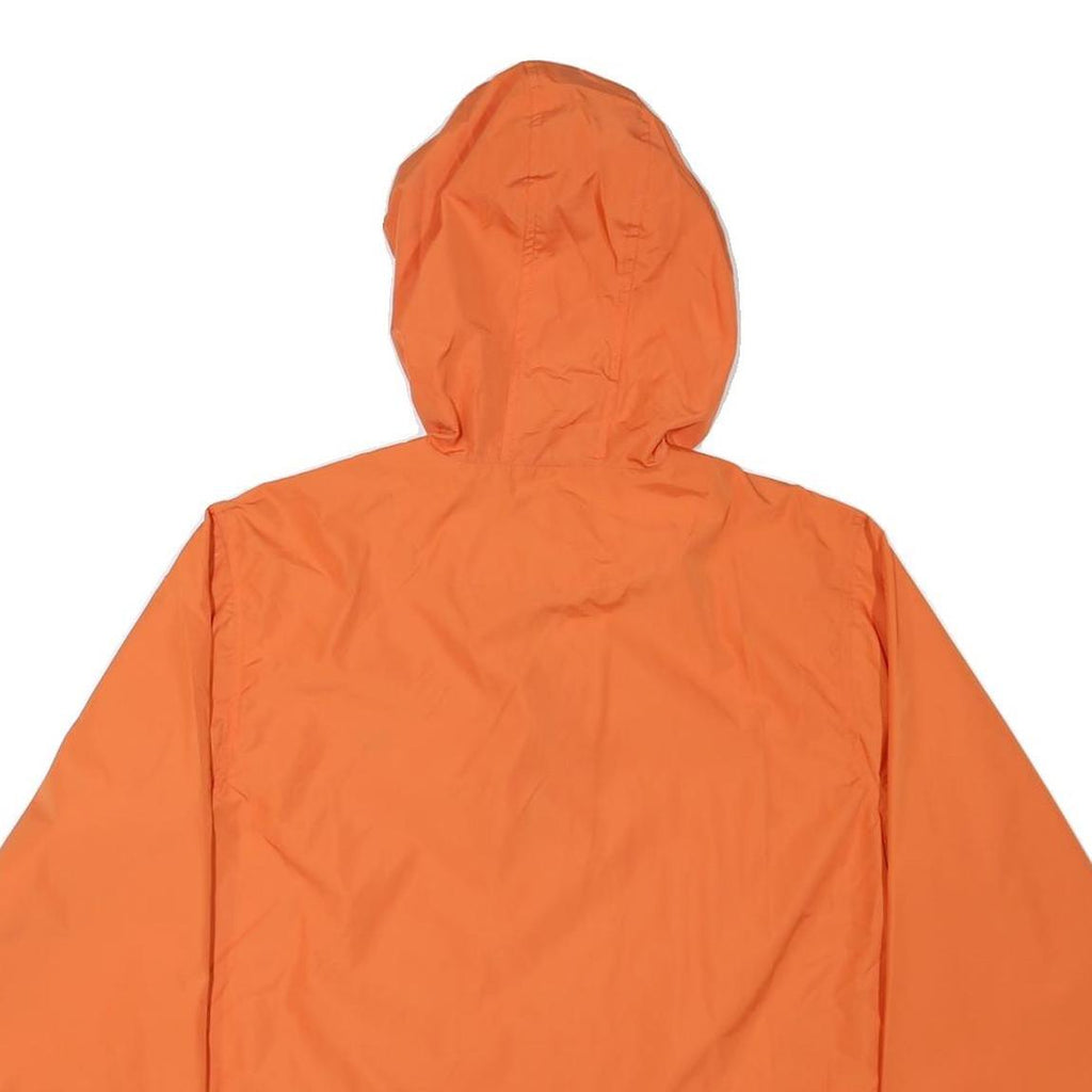 CHAPS Womens Orange Nylon Hooded Jacket M Windbreaker Half Zip Casual