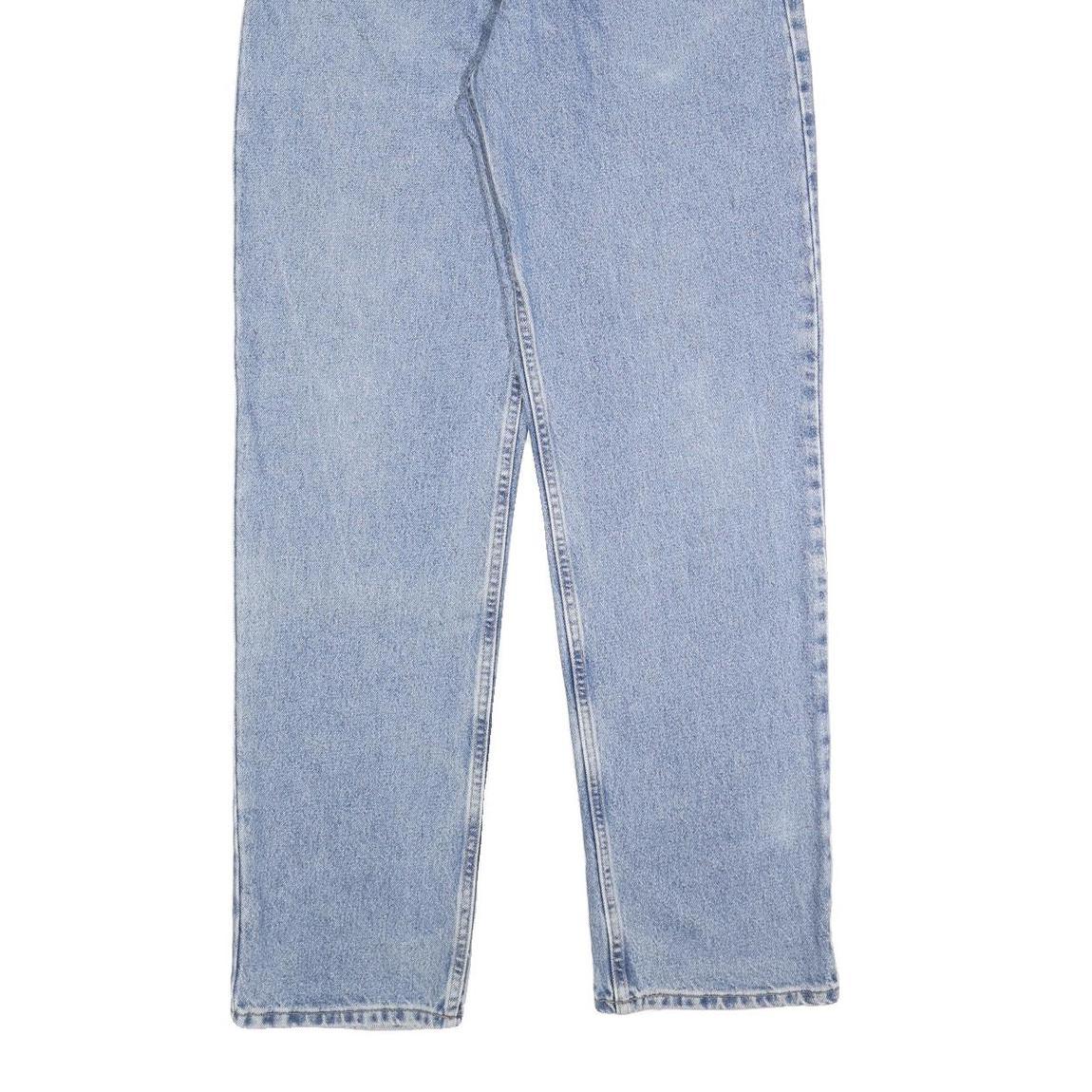 TOMMY JEANS Womens Loose Blue Denim Light W29 L34 Straight Leg Zip Closure