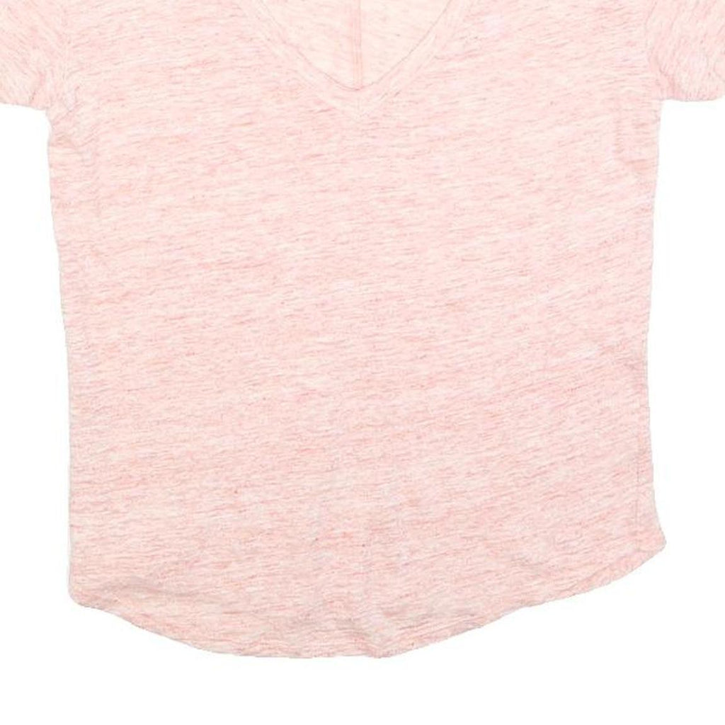 MAJE Womens Pink Jersey T-Shirt S Short Sleeve V-Neck Lightweight Cotton Blend