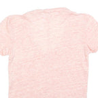 MAJE Womens Pink Jersey T-Shirt S Short Sleeve V-Neck Lightweight Cotton Blend