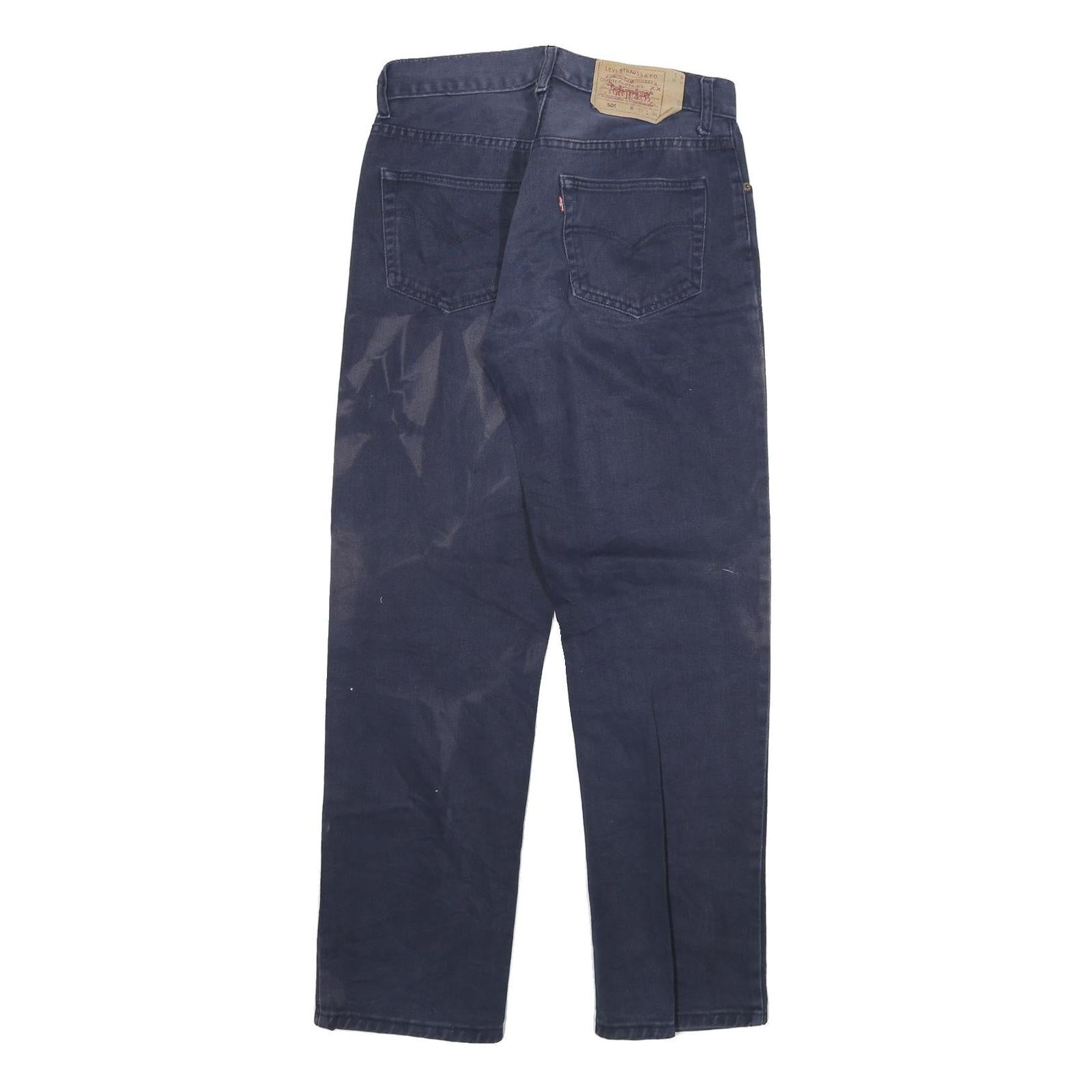 LEVI'S 501 Mens Jeans Blue Regular Straight Denim W29 L29 Button Fly Classic