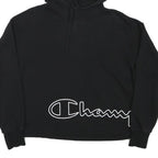 CHAMPION Womens Black Hoodie S Cotton Blend Pullover Casual Sweatshirt