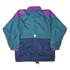 HAJK Mens Blue & Purple Colourblock Jacket L Nylon Zip Casual Lightweight
