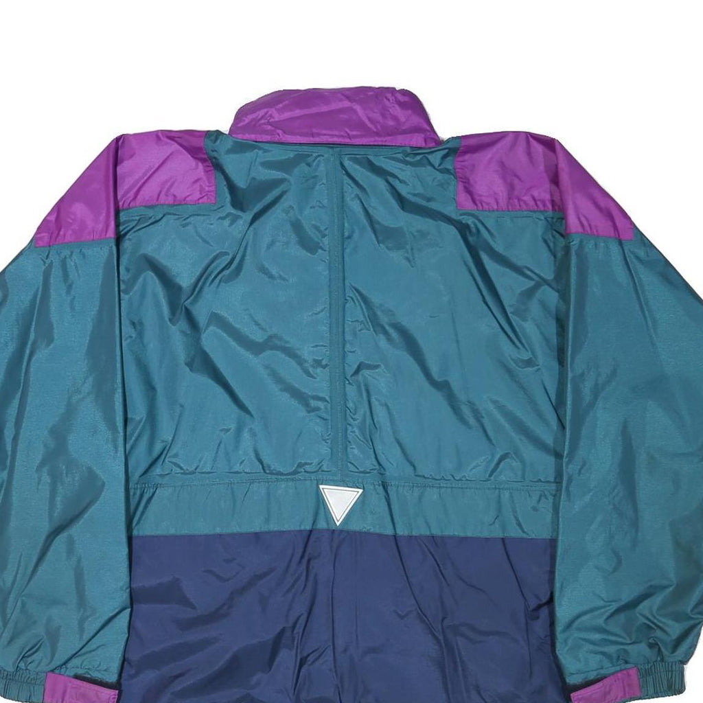HAJK Mens Blue & Purple Colourblock Jacket L Nylon Zip Casual Lightweight