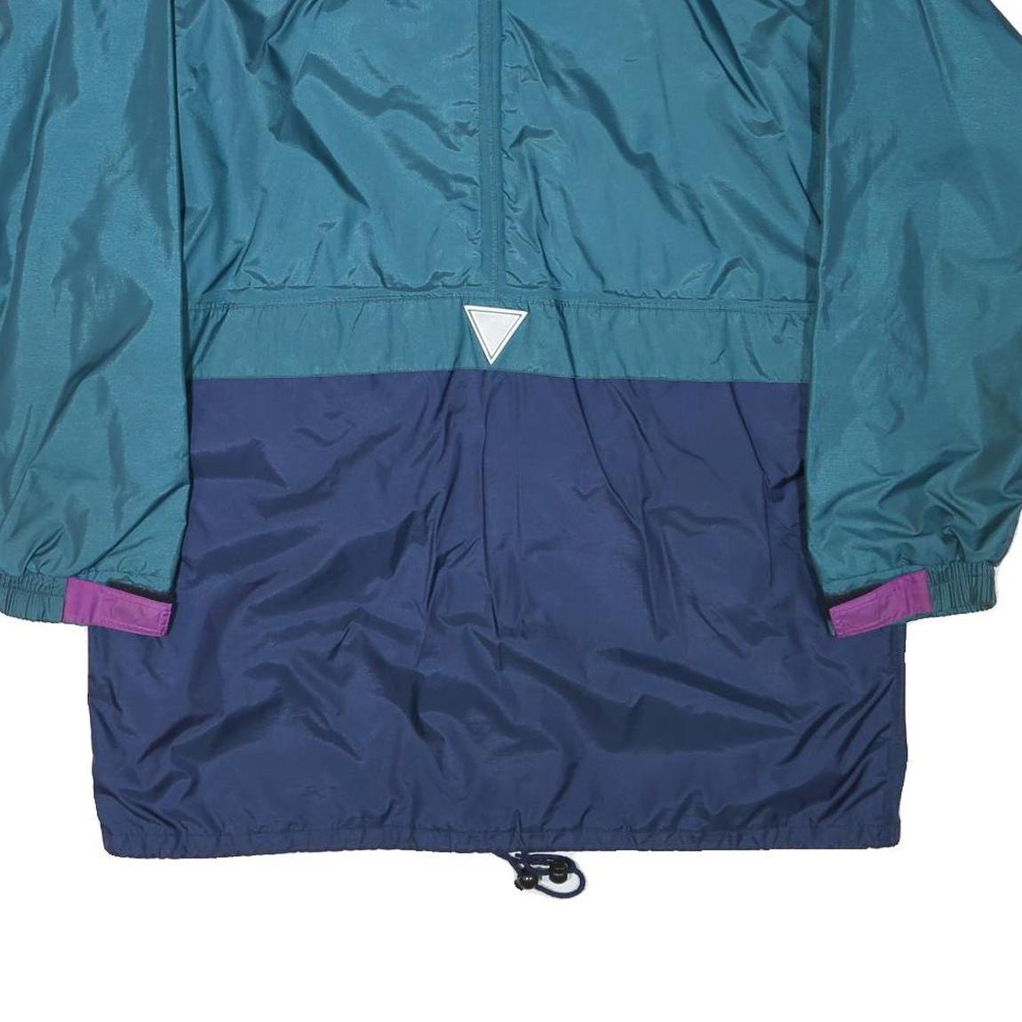 HAJK Mens Blue & Purple Colourblock Jacket L Nylon Zip Casual Lightweight