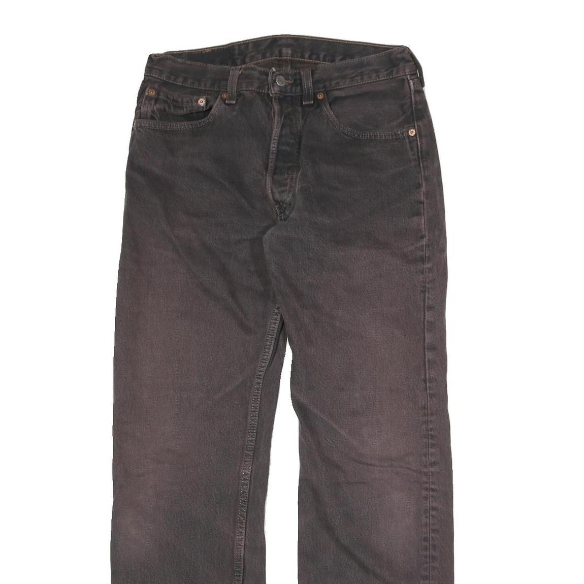 LEVI'S 501 Mens Jeans Black Regular Straight Denim W30 L29 Classic Button Fly