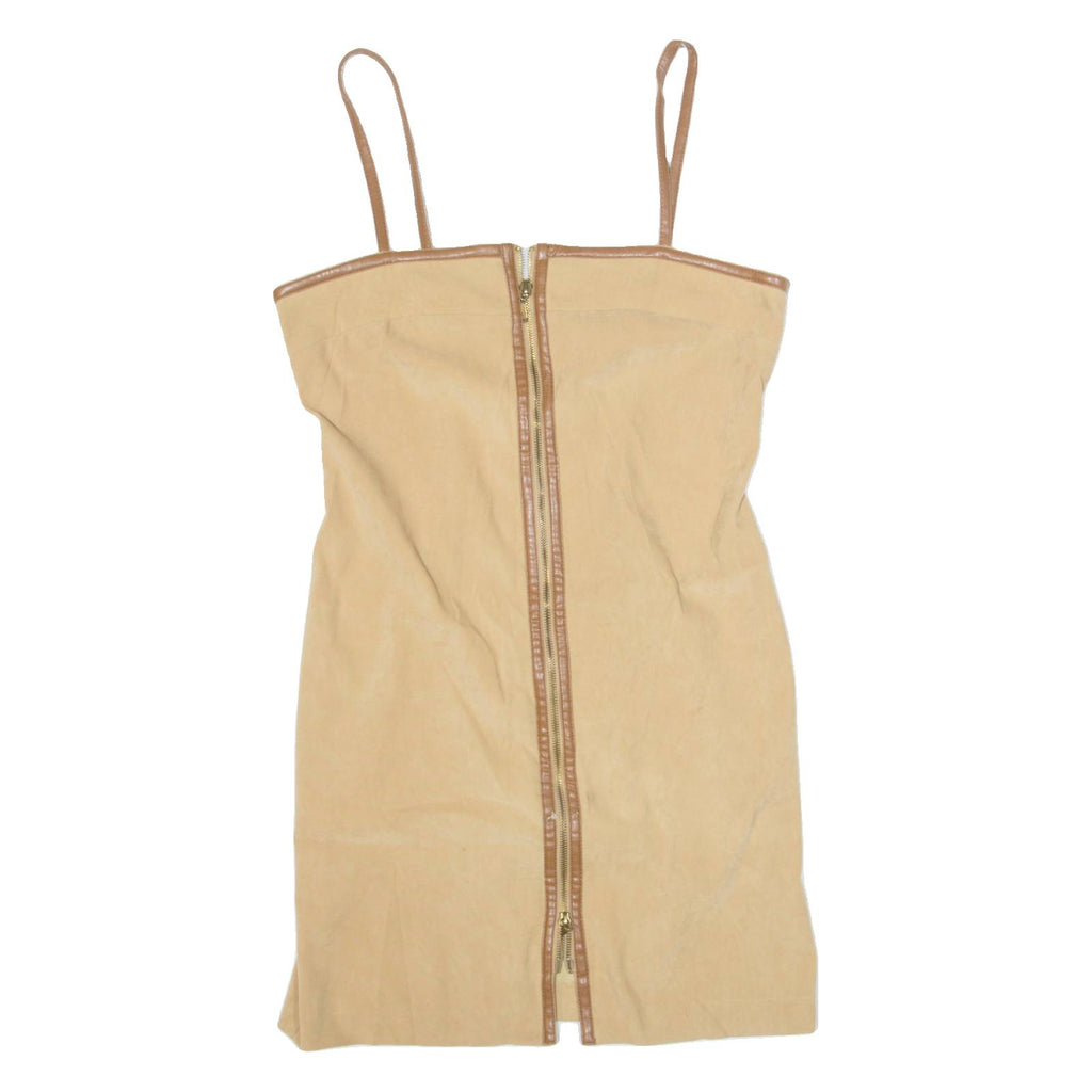TODAY'S WOMAN Womens Bodycon Dress Beige Sleeveless Short UK 14