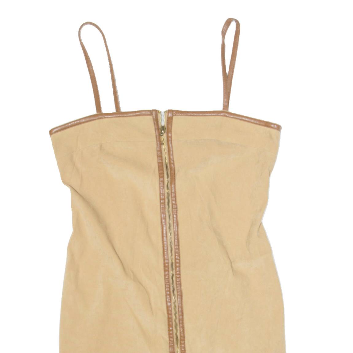TODAY'S WOMAN Womens Bodycon Dress Beige Sleeveless Short UK 14